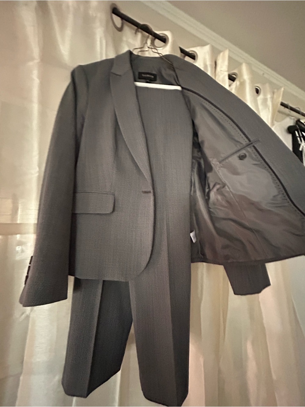 Talbots Gray Women’s Two-Piece Suit - Textured Tailored Set